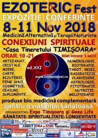 Festivalul EzotericFest, 8-11 noiembrie 2018, Casa Tineretului, Timișoara